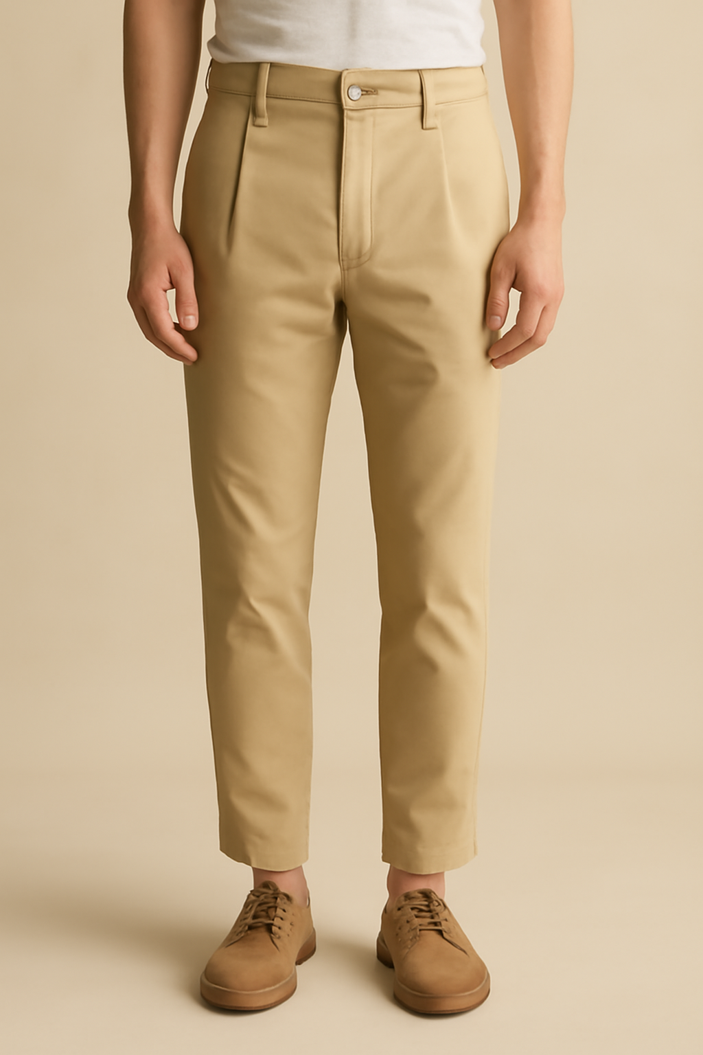 Harbor Mid-Rise Linen Tapered Trousers