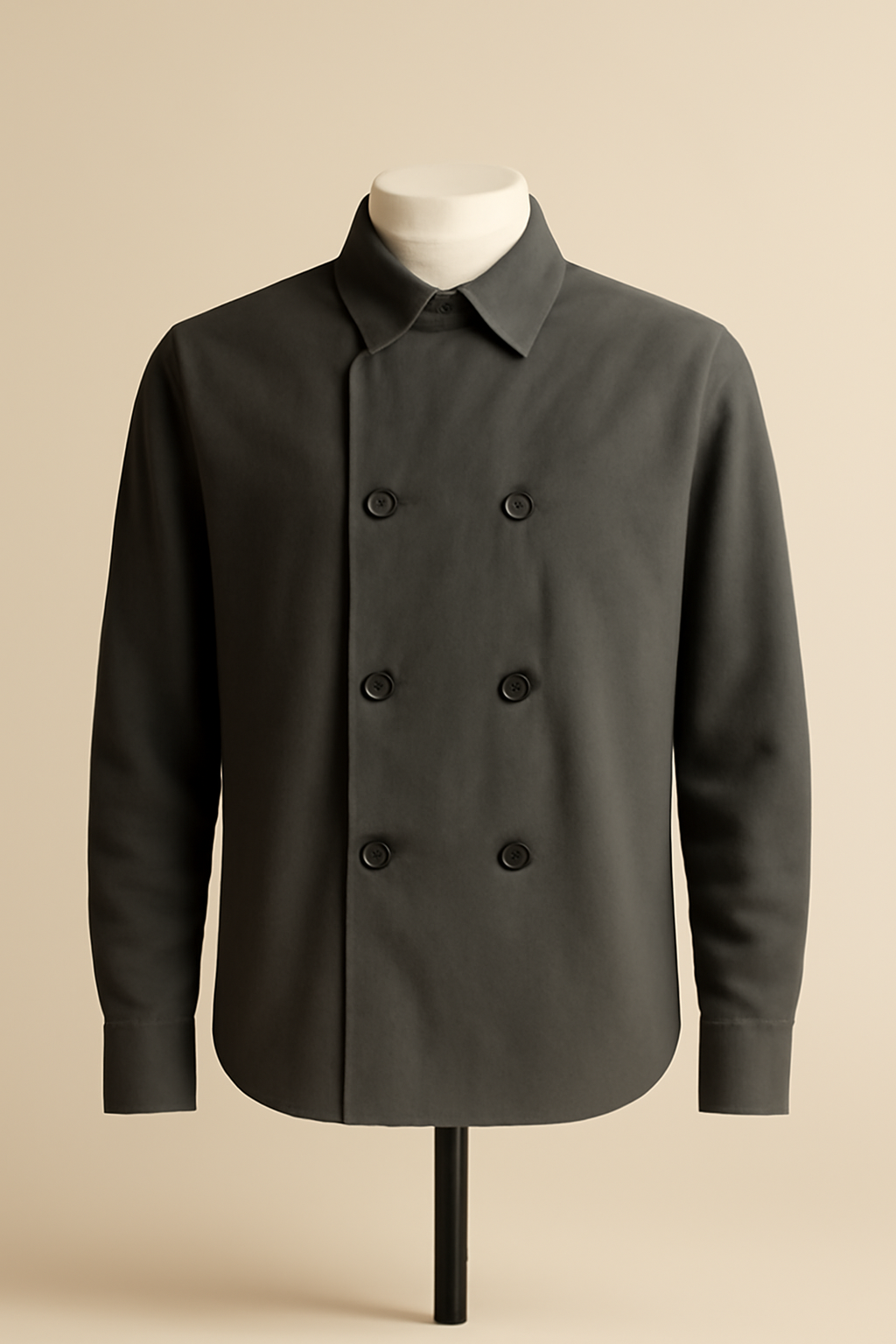 Harbor Point-Collar Organic Double-Breasted Shirt