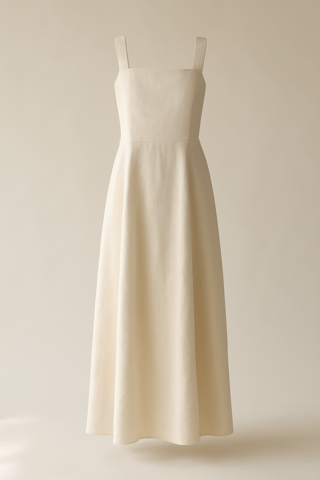 Harbor Round-Neck Linen Maxi Dress