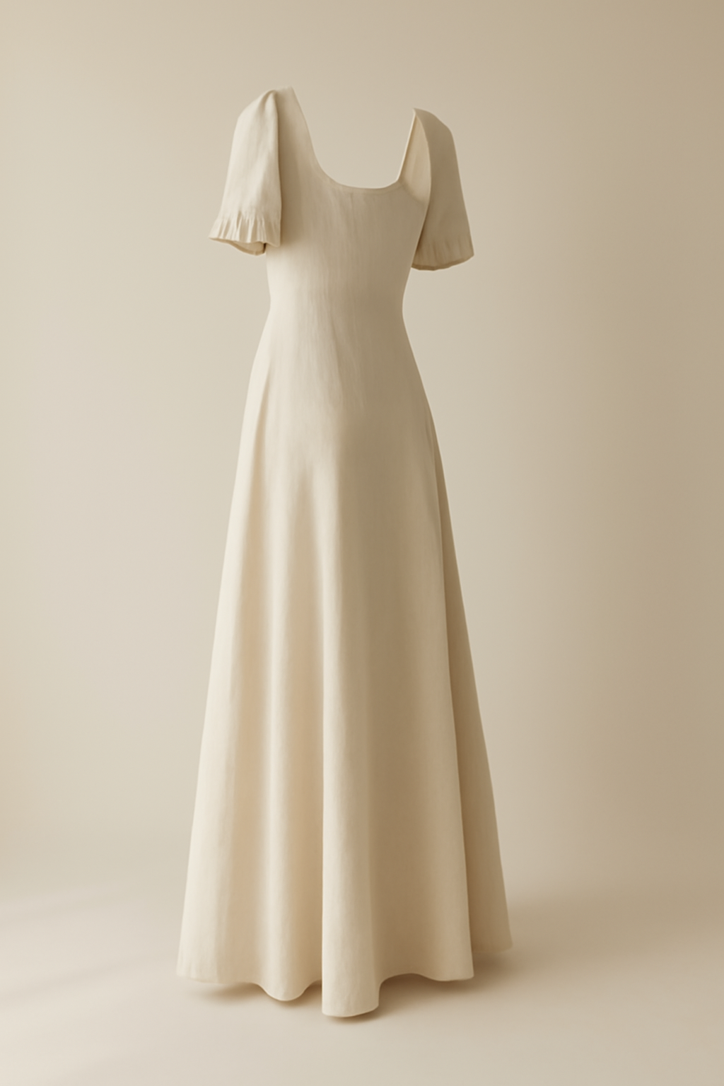 Harbor Round-Neck Linen Maxi Dress