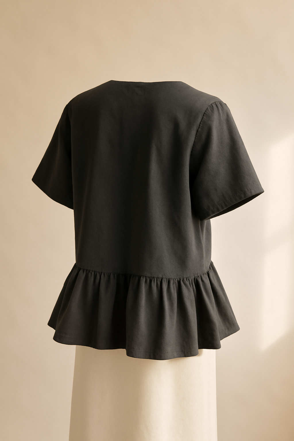Harbor Tie-Front Organic Flounce Blouse