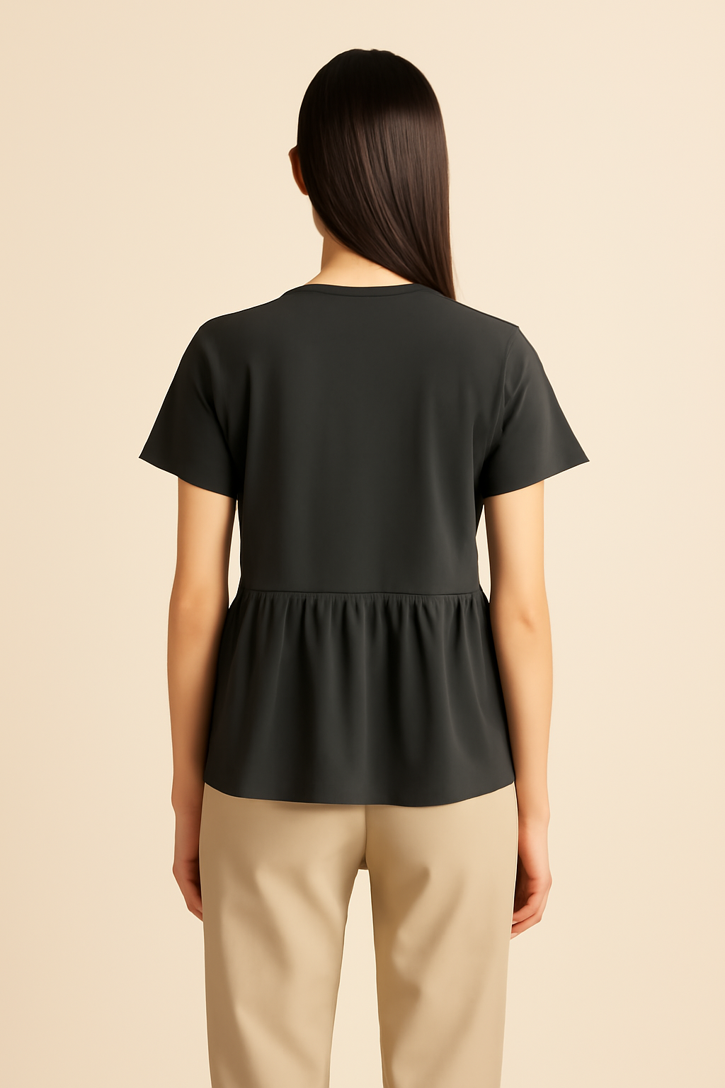 Harbor Tie-Front Organic Flounce Blouse