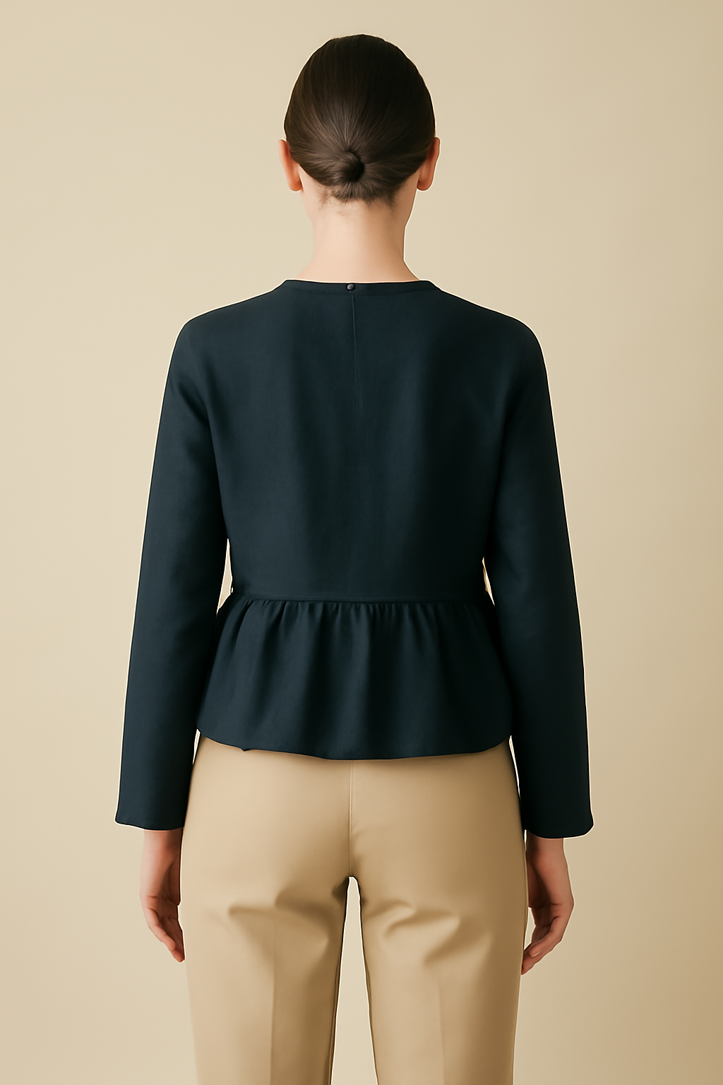 Harbor Tie-Front Organic Flounce Blouse