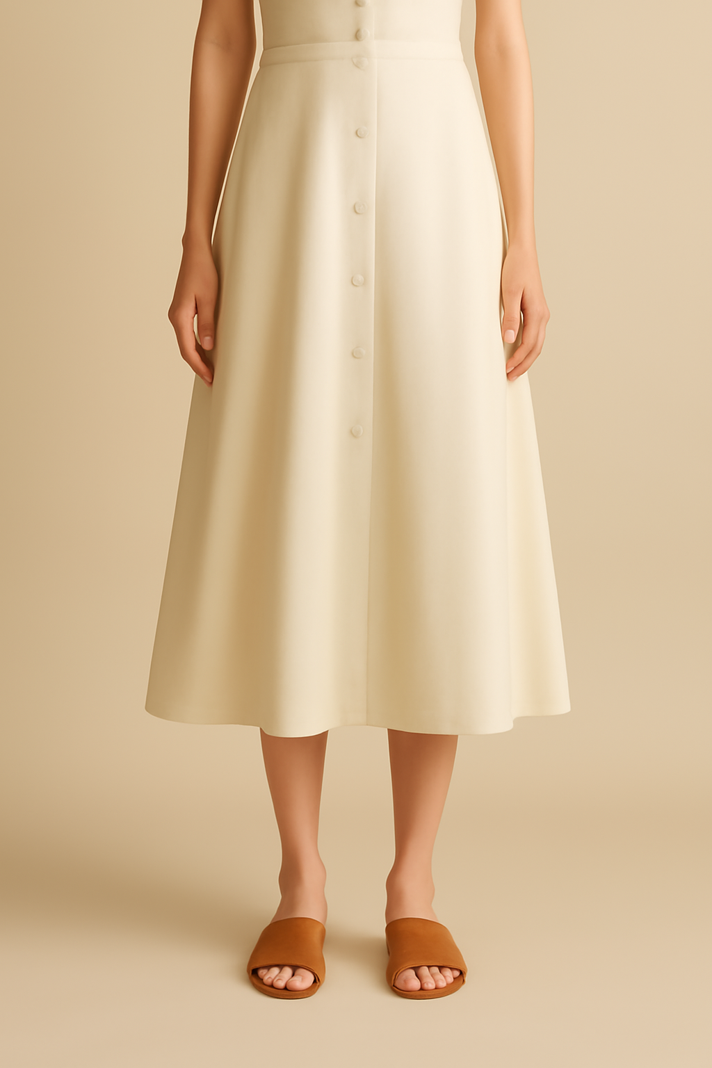 Harbor Tiered Linen A-Line Skirt