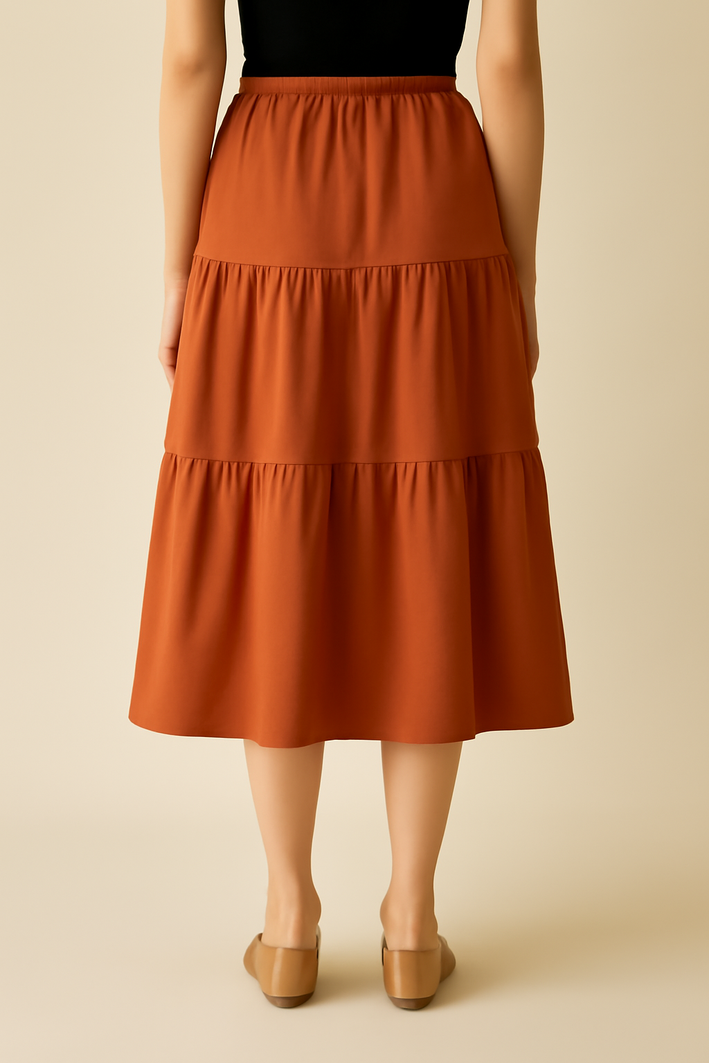 Harbor Tiered Linen A-Line Skirt