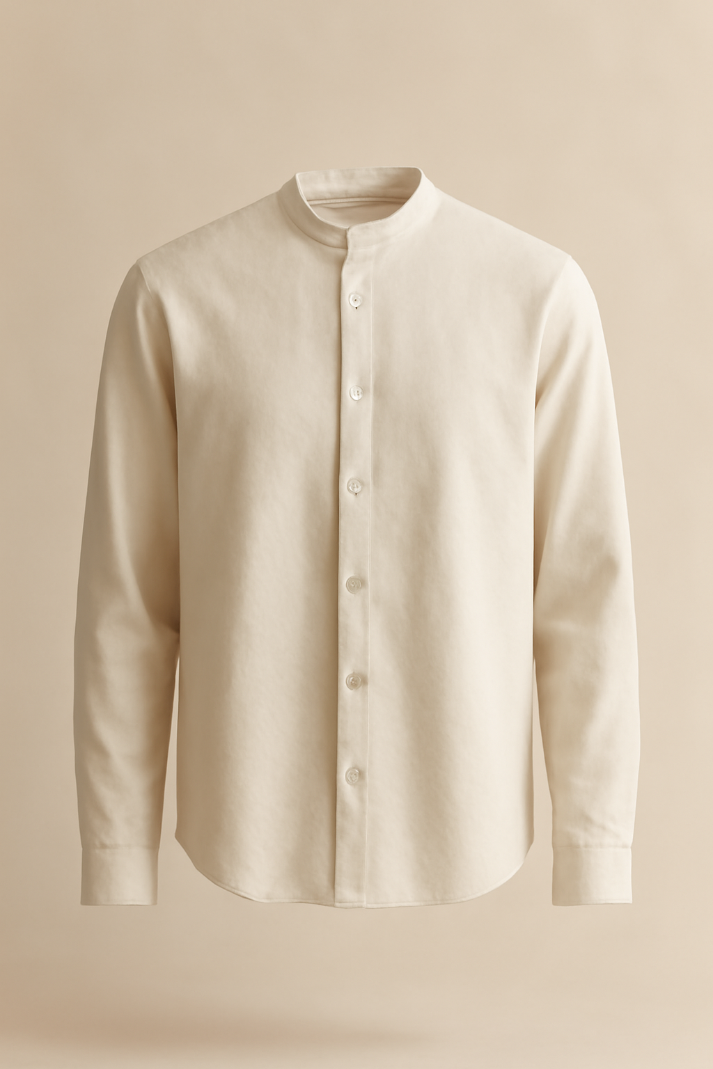 Levant Band-Collar Linen Everyday Shirt