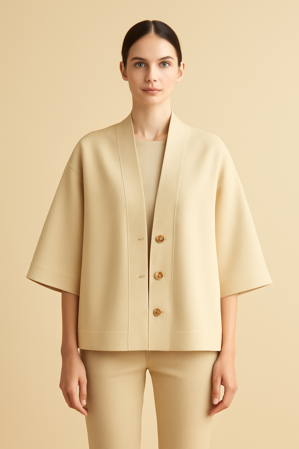 Levant Belted Wool Kimono Jacket