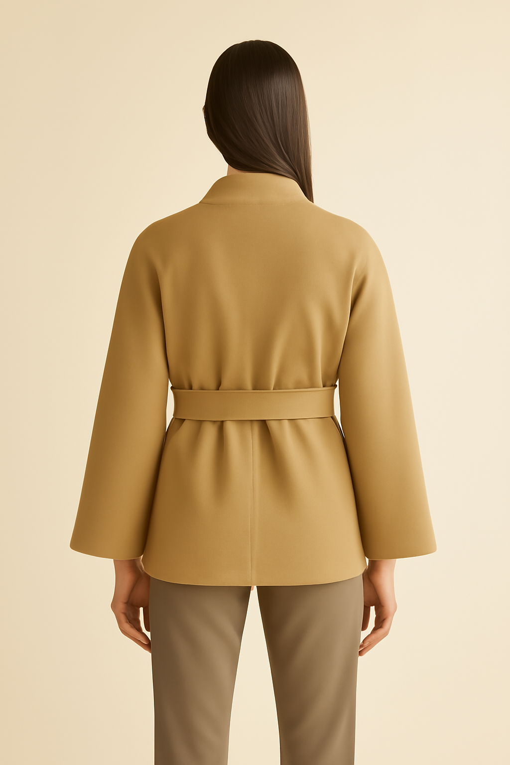 Levant Belted Wool Kimono Jacket