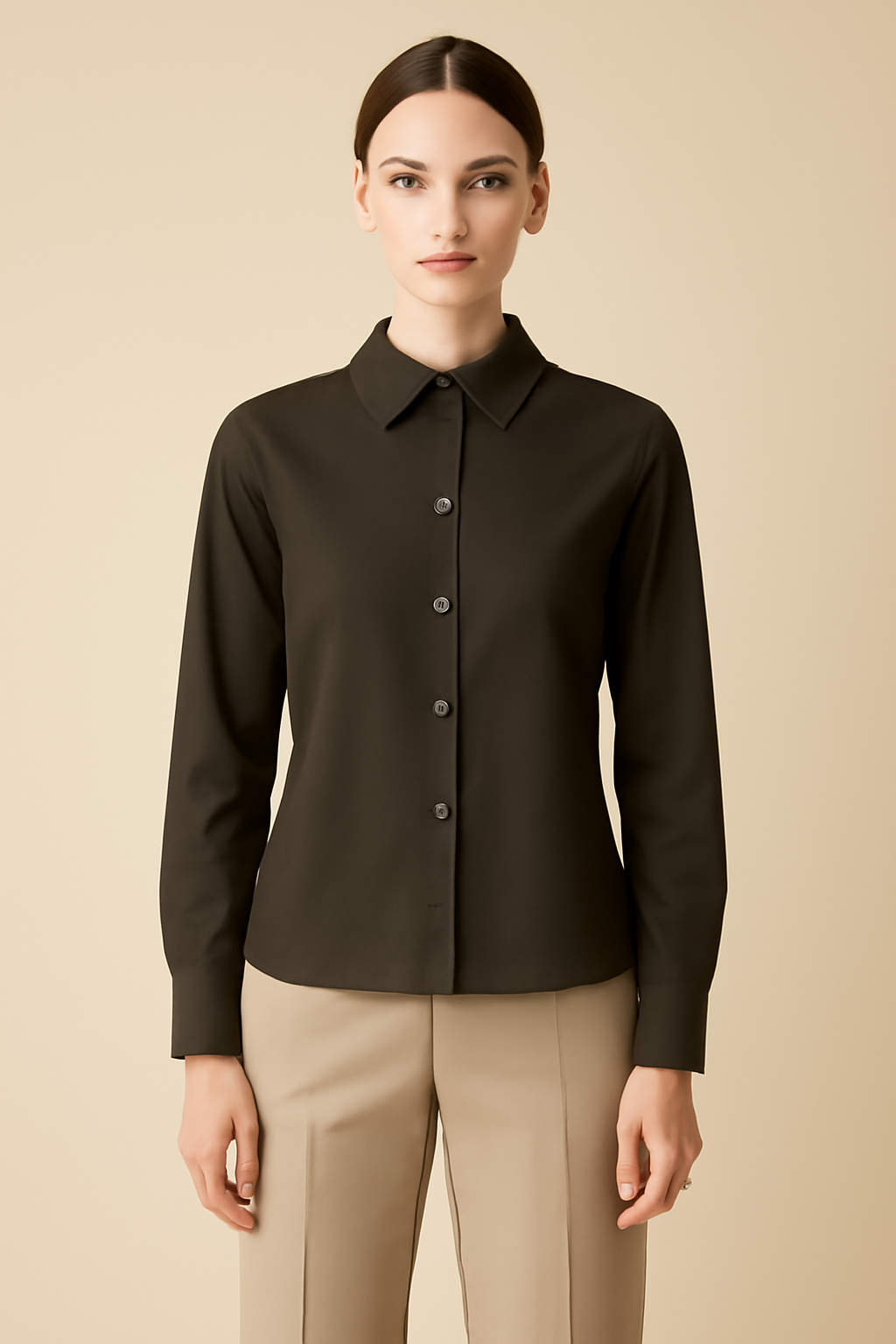 Levant Cropped Organic Classic Blouse
