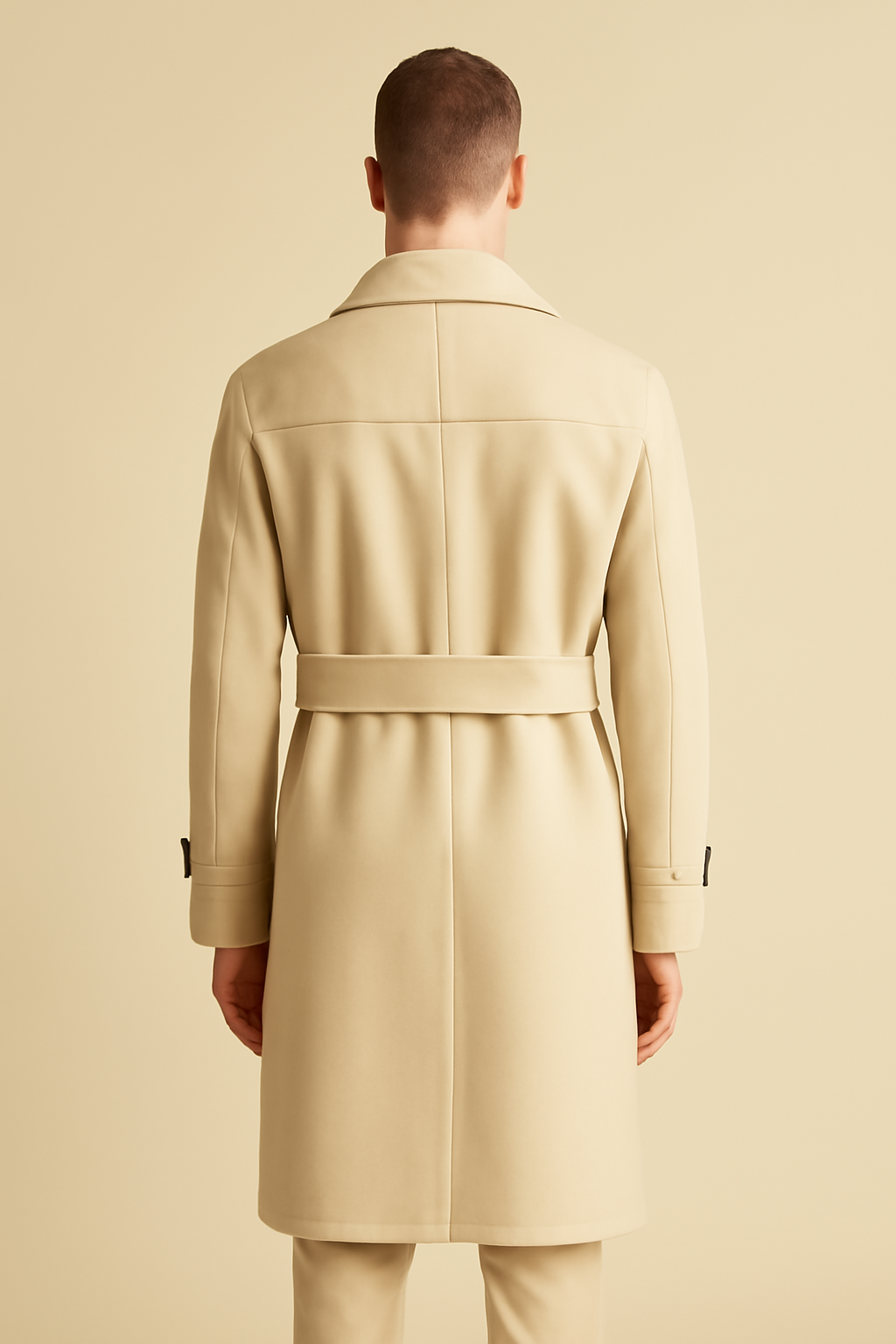 Levant Double-Breasted Wool Trench Coat