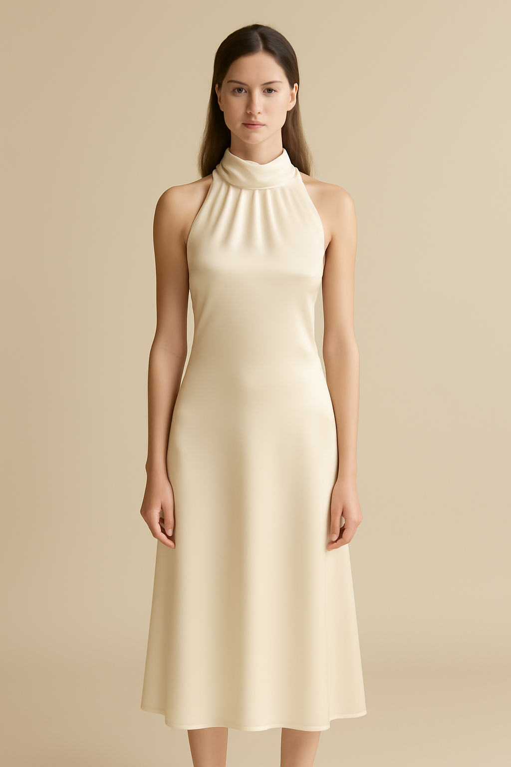 Levant Halterneck Viscose Maxi Dress