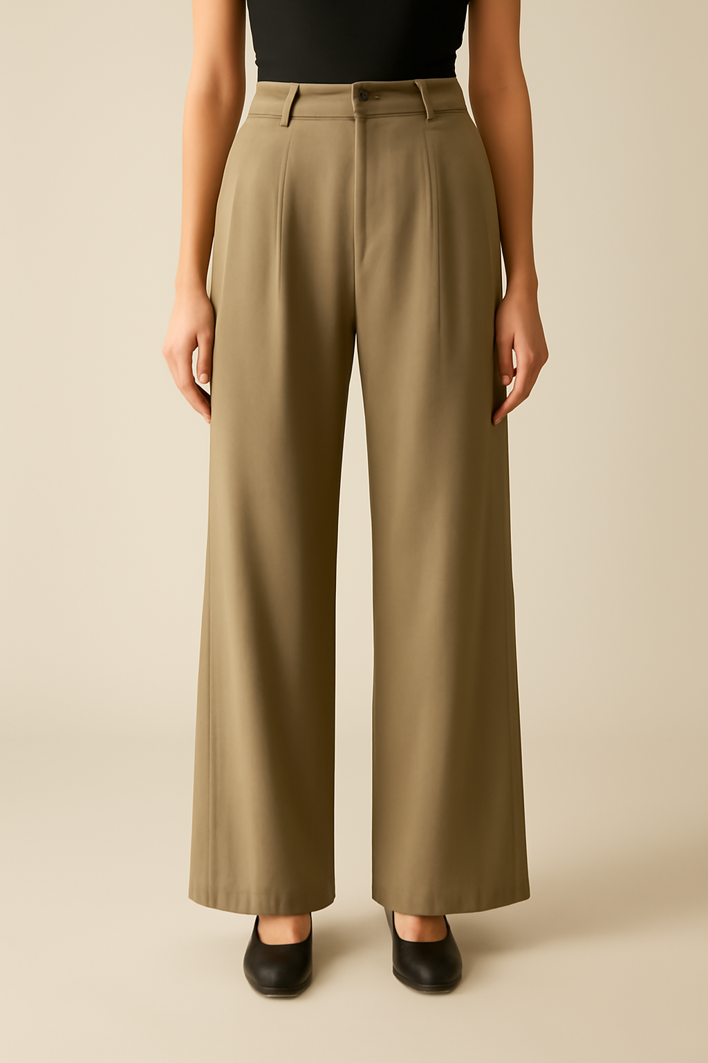 Levant High-Rise Linen Wide-Leg Trousers