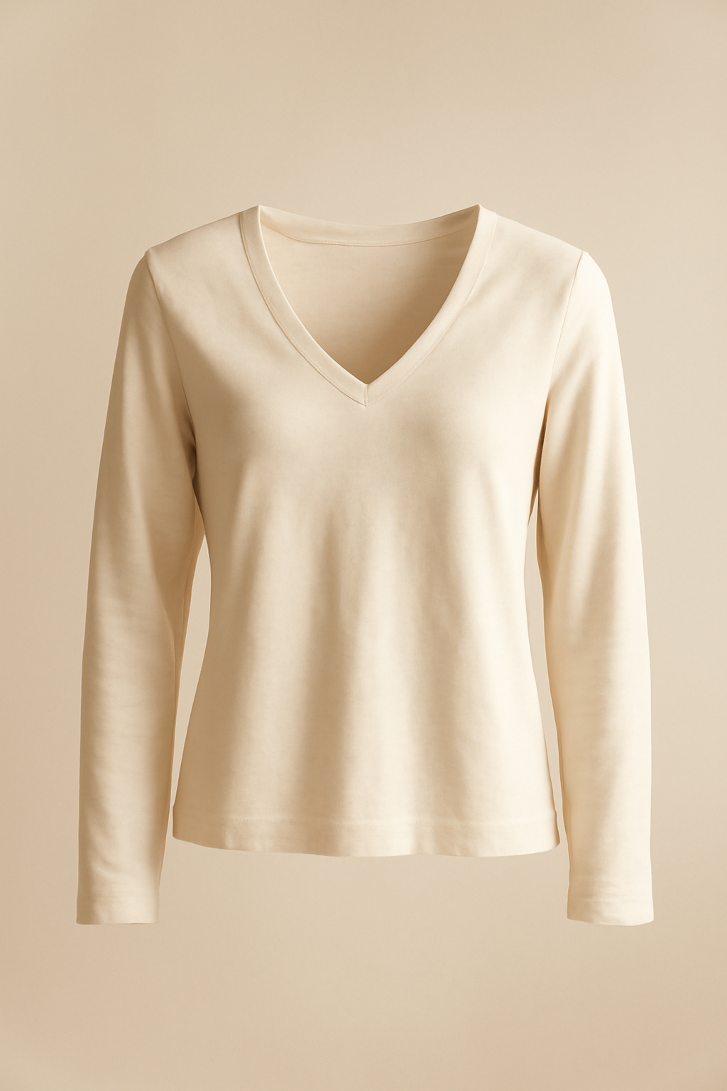 Levant Long-Sleeve Organic V-Neck Blouse