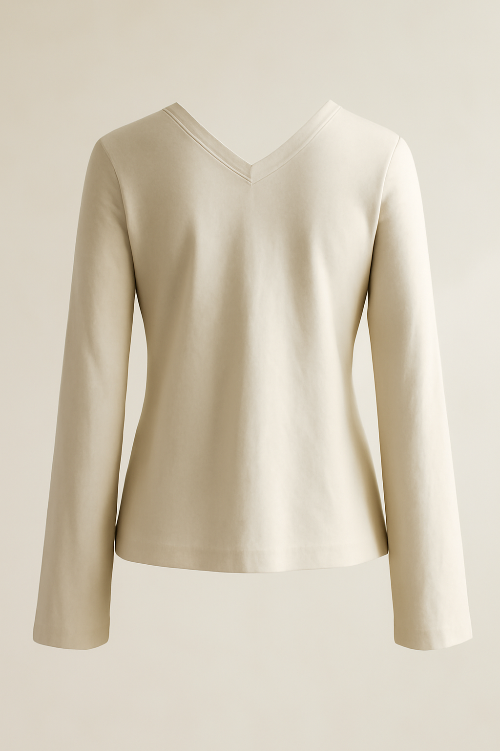 Levant Long-Sleeve Organic V-Neck Blouse