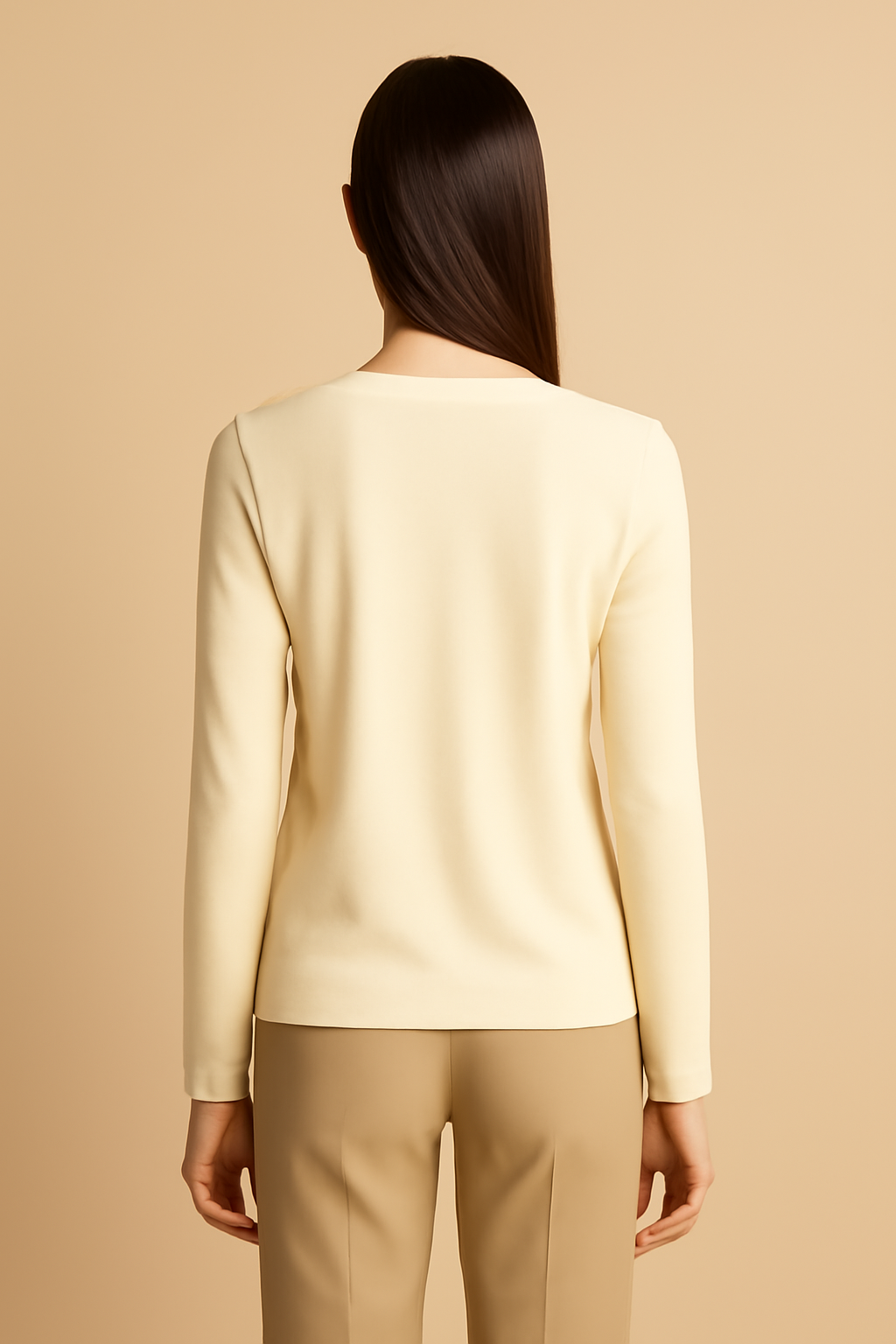 Levant Long-Sleeve Organic V-Neck Blouse