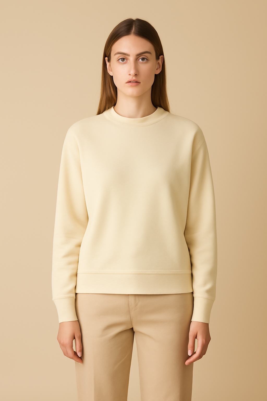 Levant Ribbed Organic Crewneck Sweater