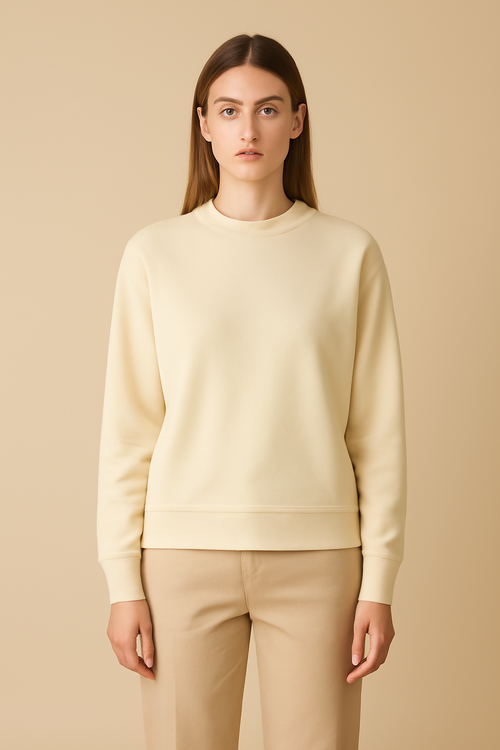 Levant Ribbed Organic Crewneck Sweater