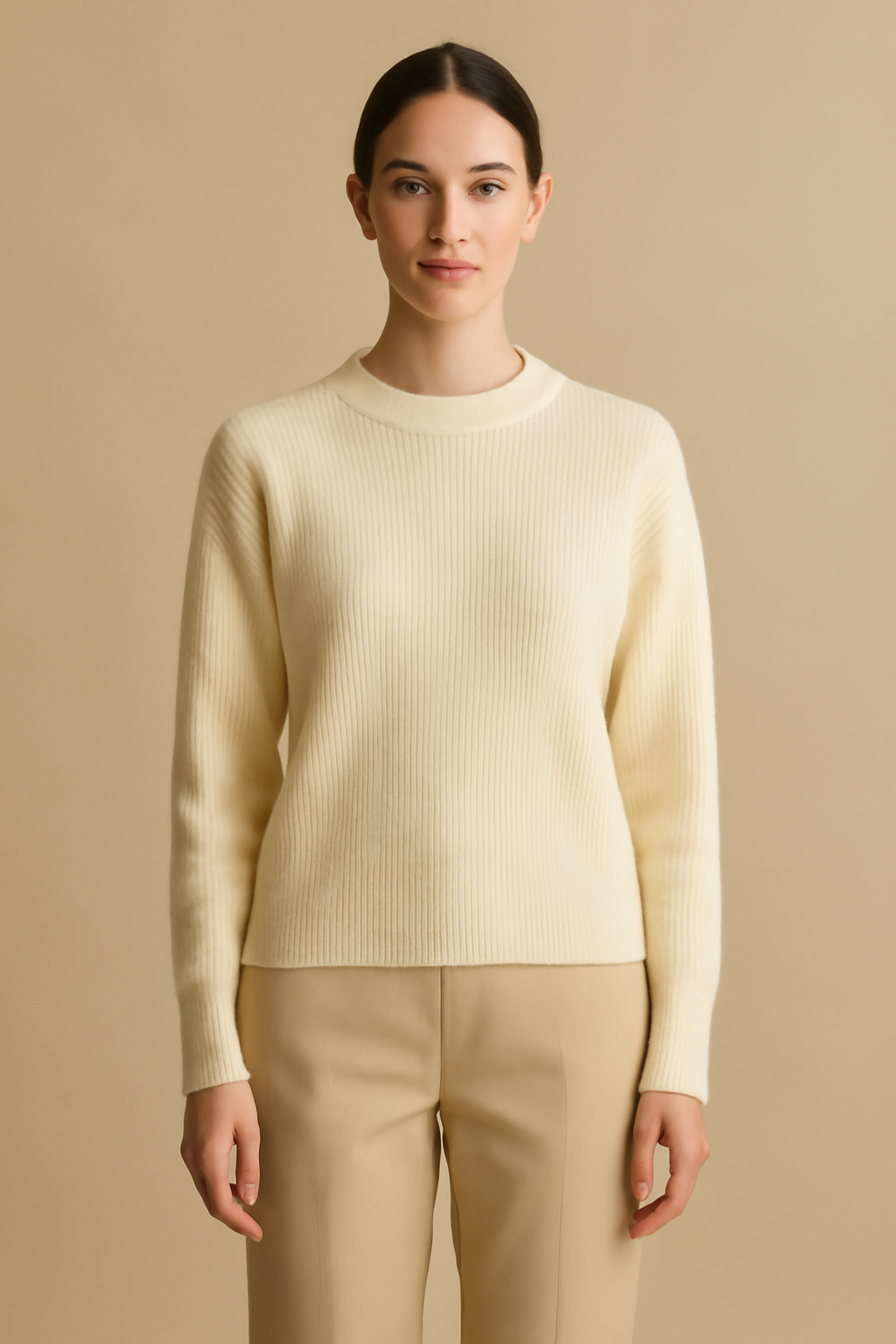 Levant Ribbed Organic Crewneck Sweater