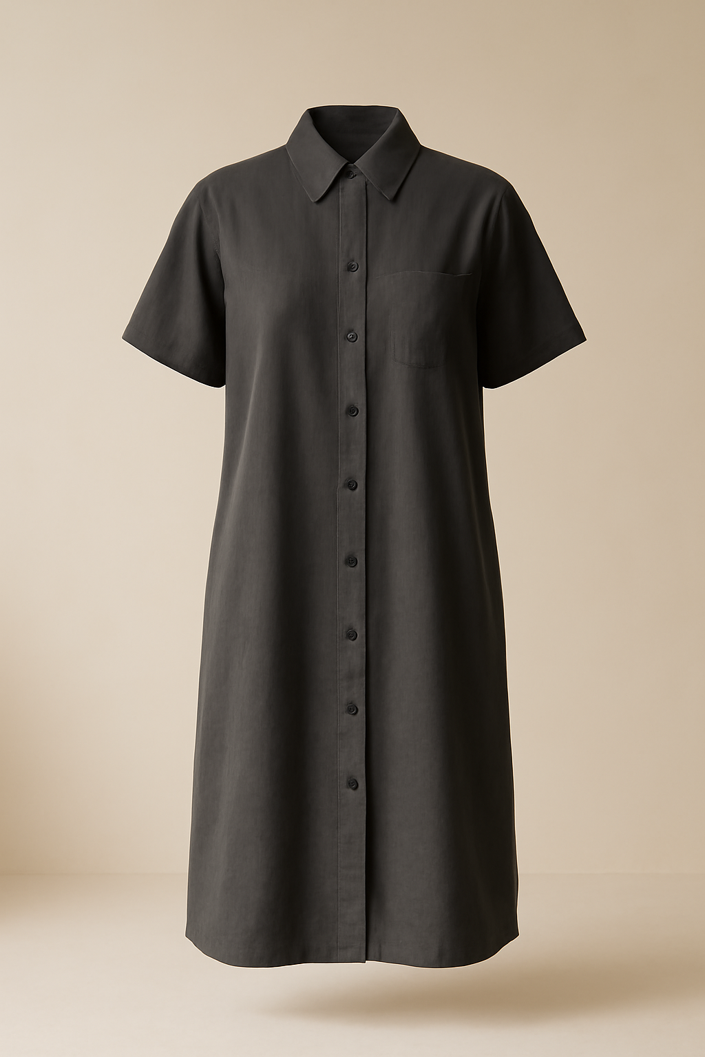 Levant Round-Neck Organic Shirt Dress