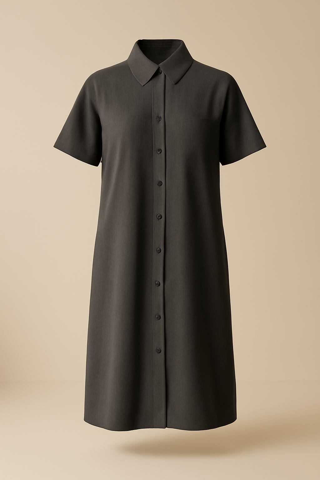 Levant Round-Neck Organic Shirt Dress