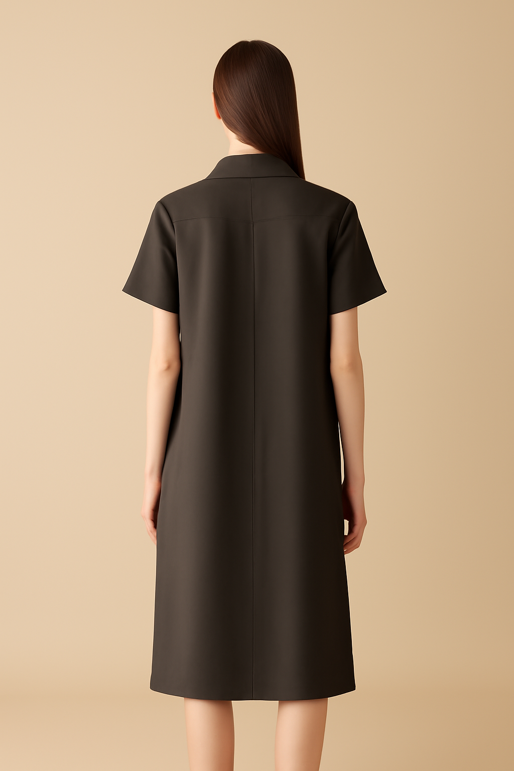 Levant Round-Neck Organic Shirt Dress
