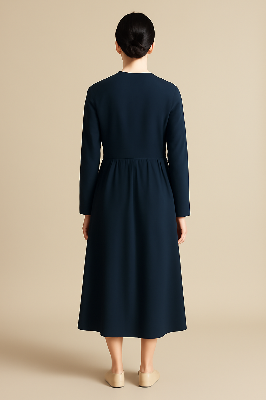 Levant Round-Neck Organic Shirt Dress