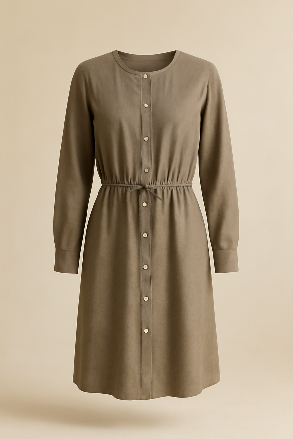Levant Round-Neck Tencel Shirt Dress