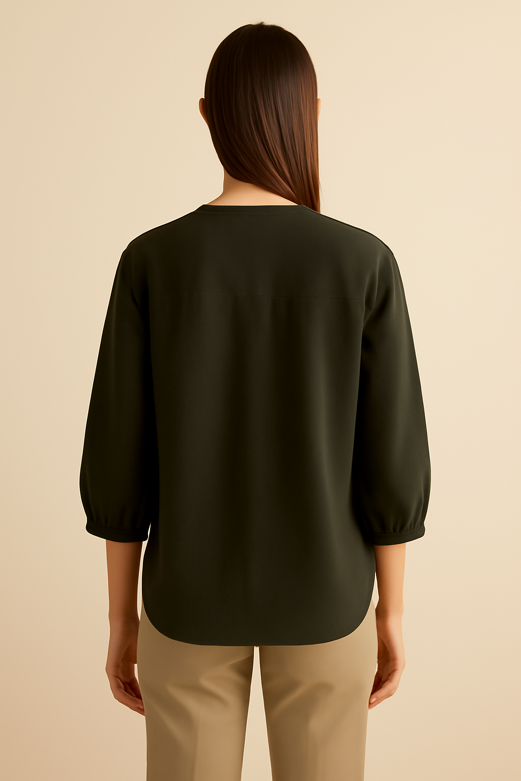 Levant Tie-Front Linen Relaxed Blouse