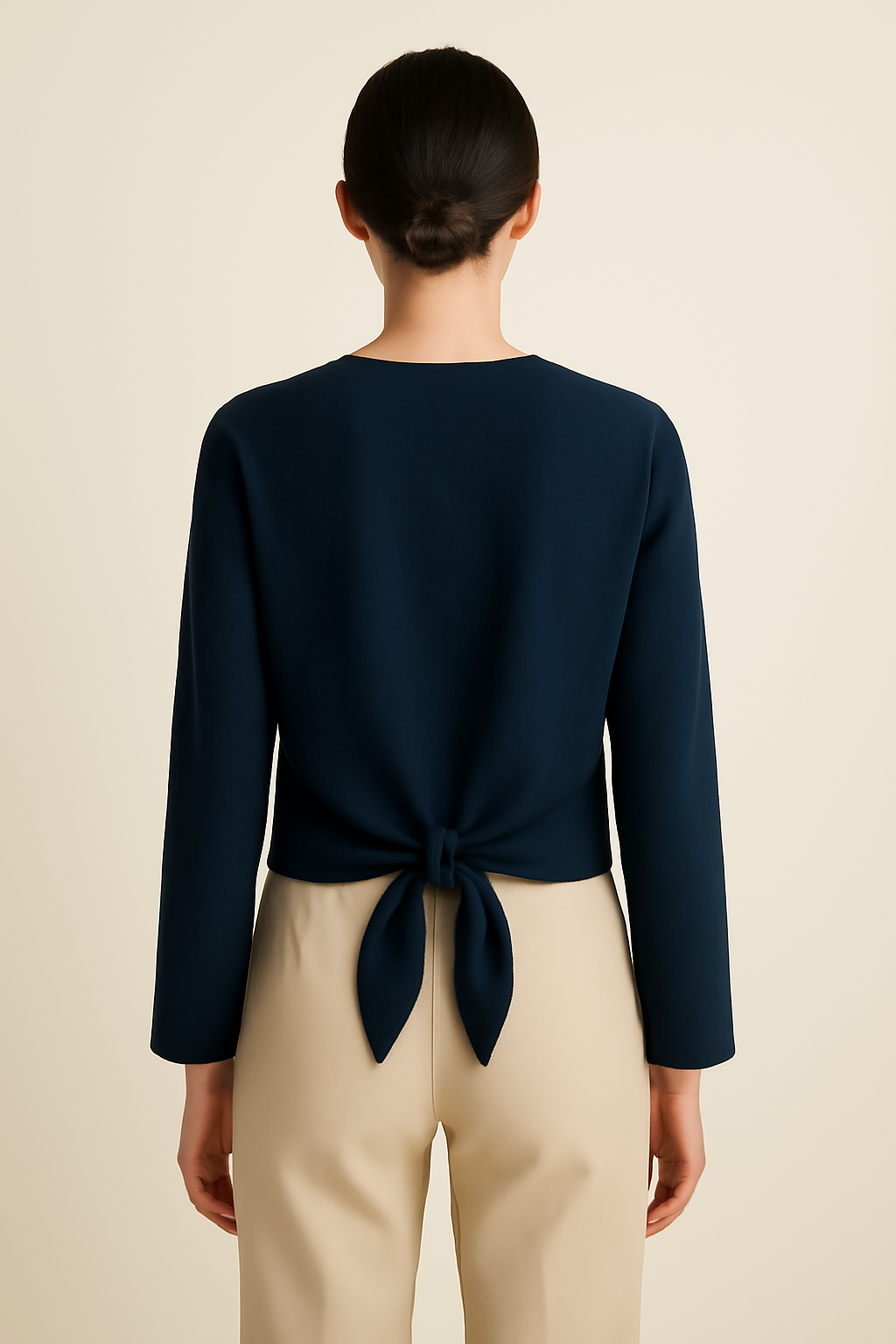 Levant Tie-Front Linen Relaxed Blouse