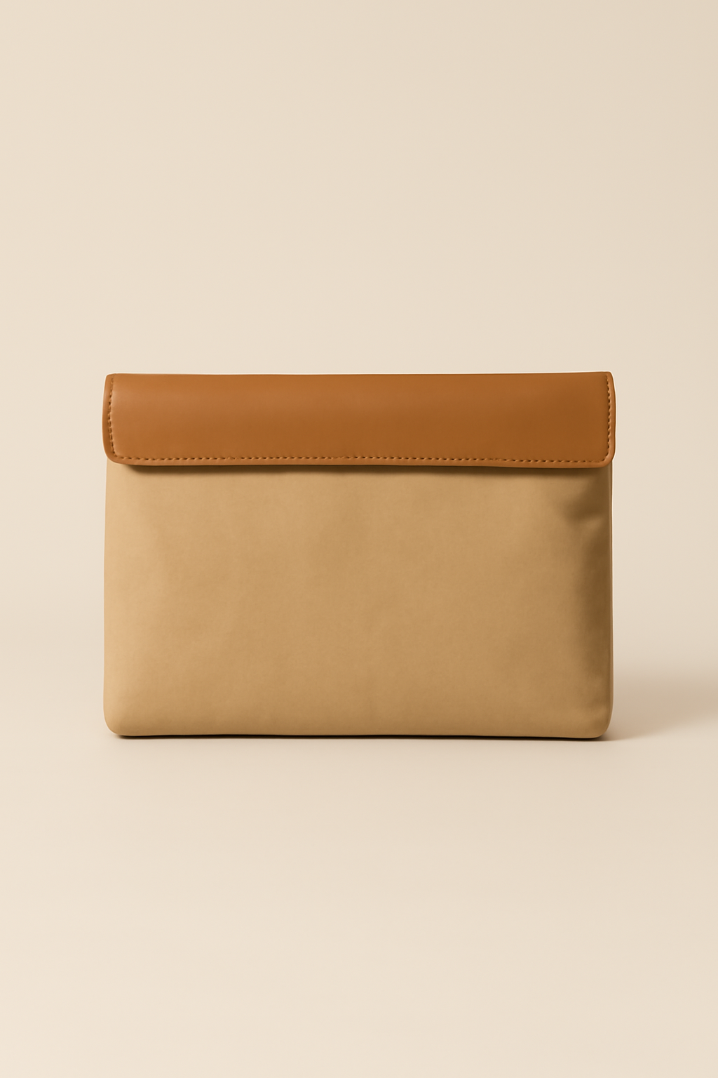 Levant Woven Canvas Leather Clutch