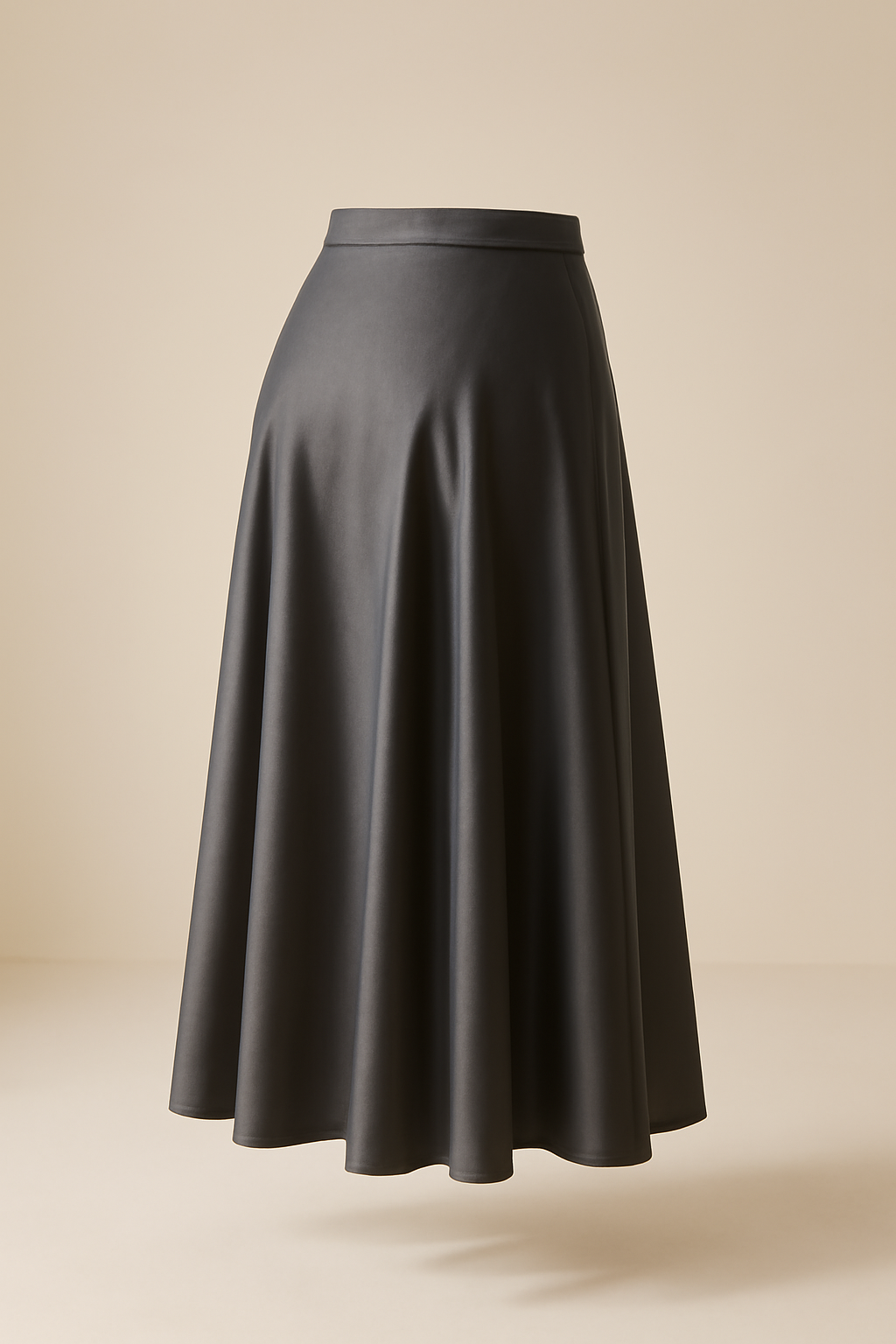Marmara Button-Front Viscose Pleated Skirt