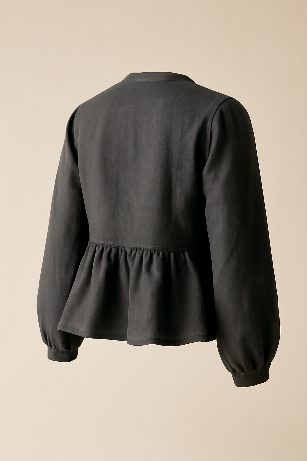 Marmara Puff-Sleeve Linen Flounce Blouse