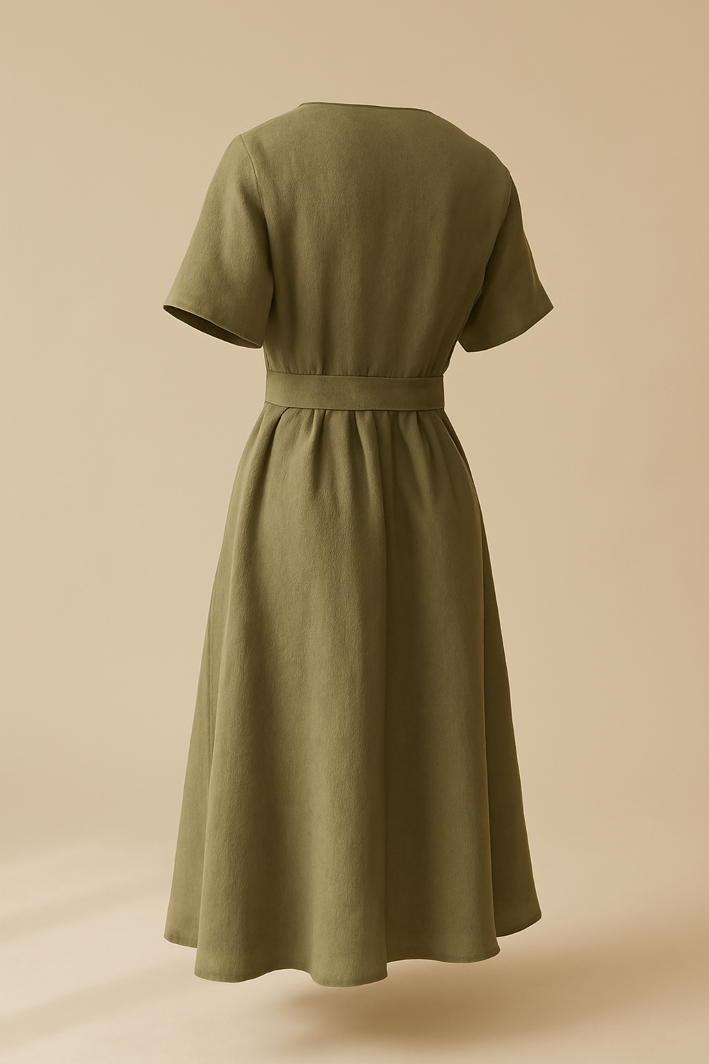 Marmara V-Neck Tencel Midi Dress