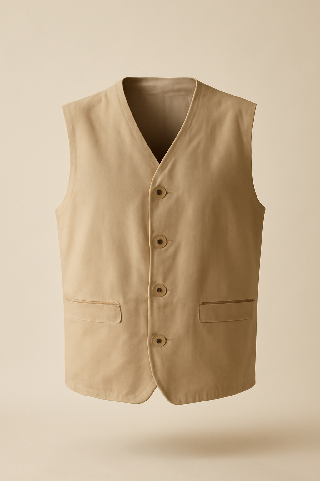 Meridian Belted Gabardine Vest