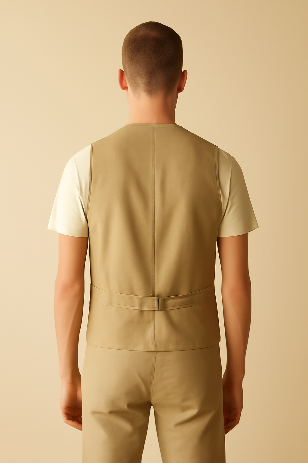 Meridian Belted Gabardine Vest