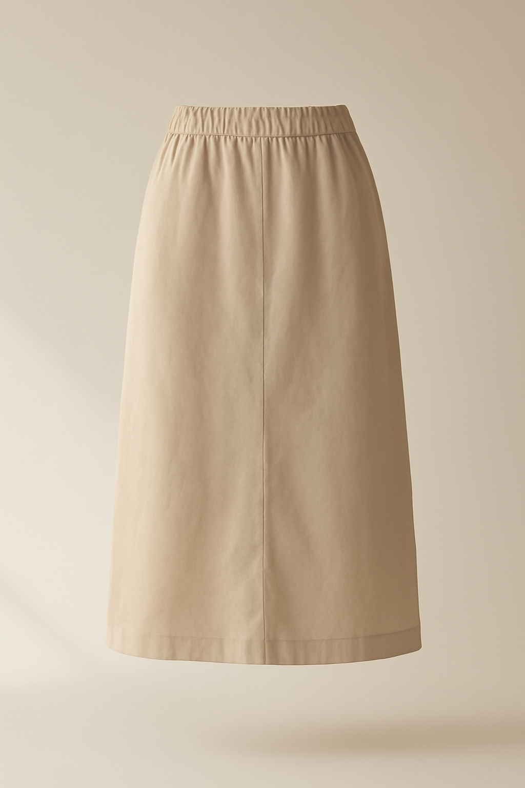 Meridian Button-Front Cotton Midi Skirt