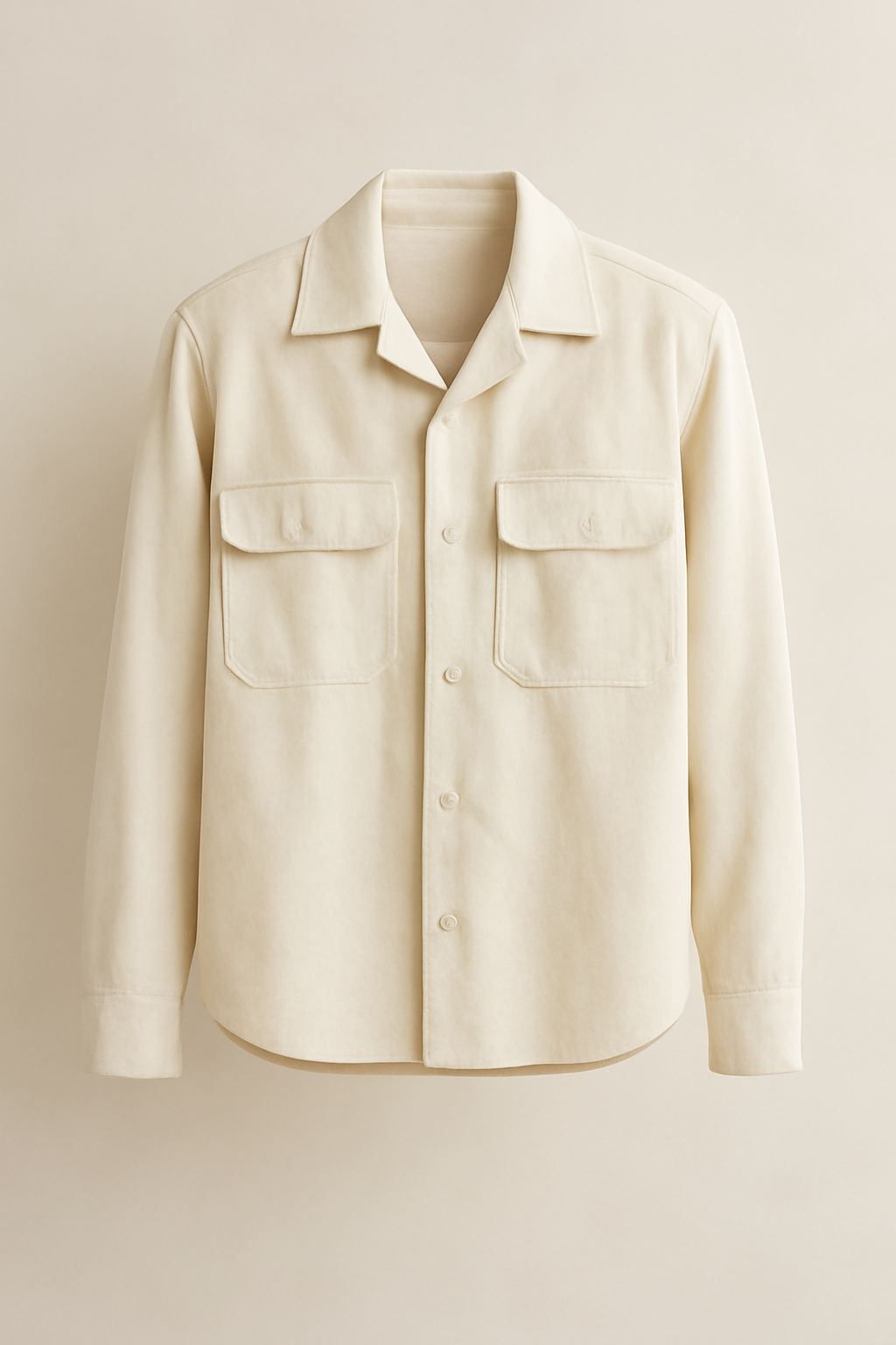 Meridian Camp-Collar Linen Utility Shirt