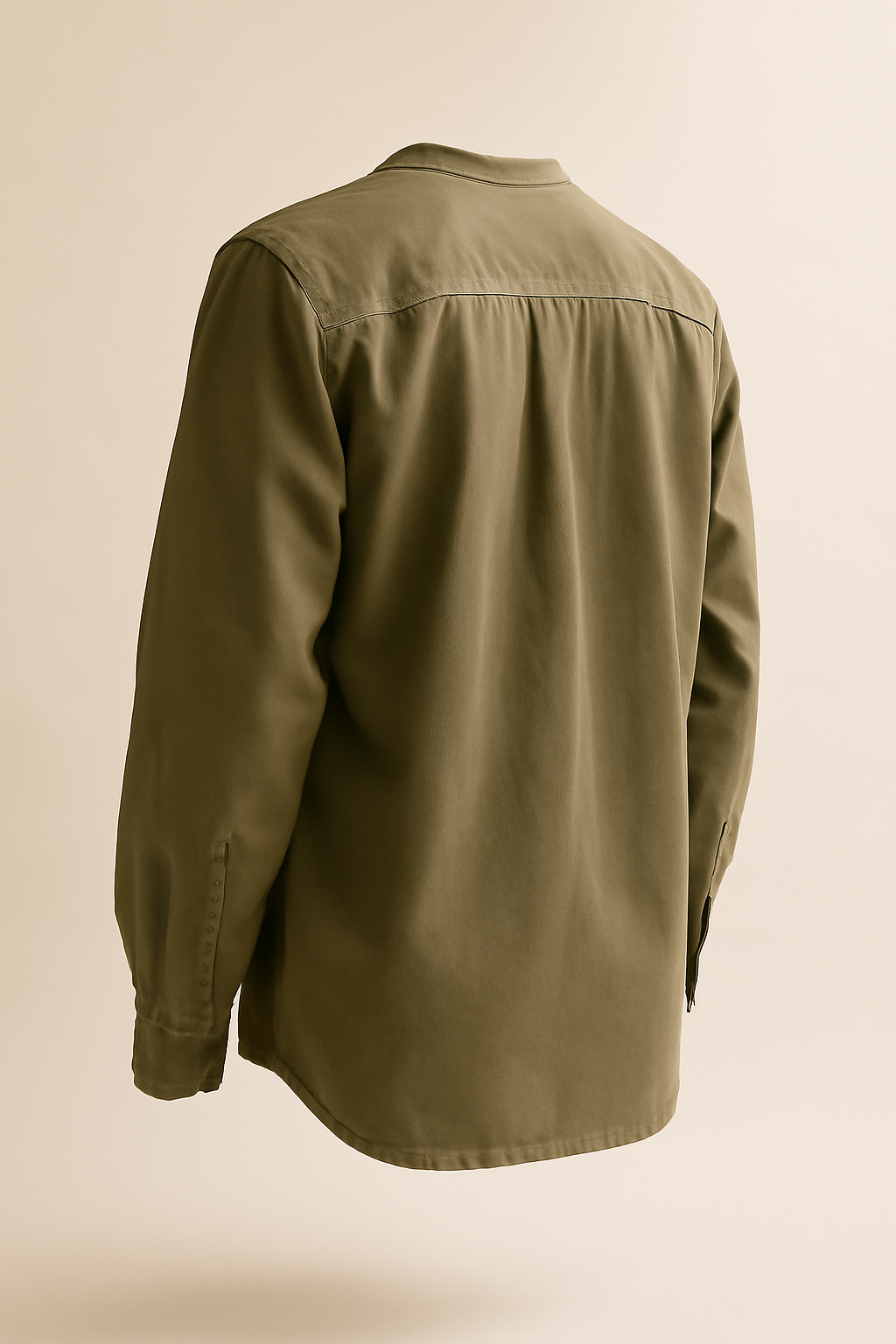 Meridian Camp-Collar Cotton Utility Shirt