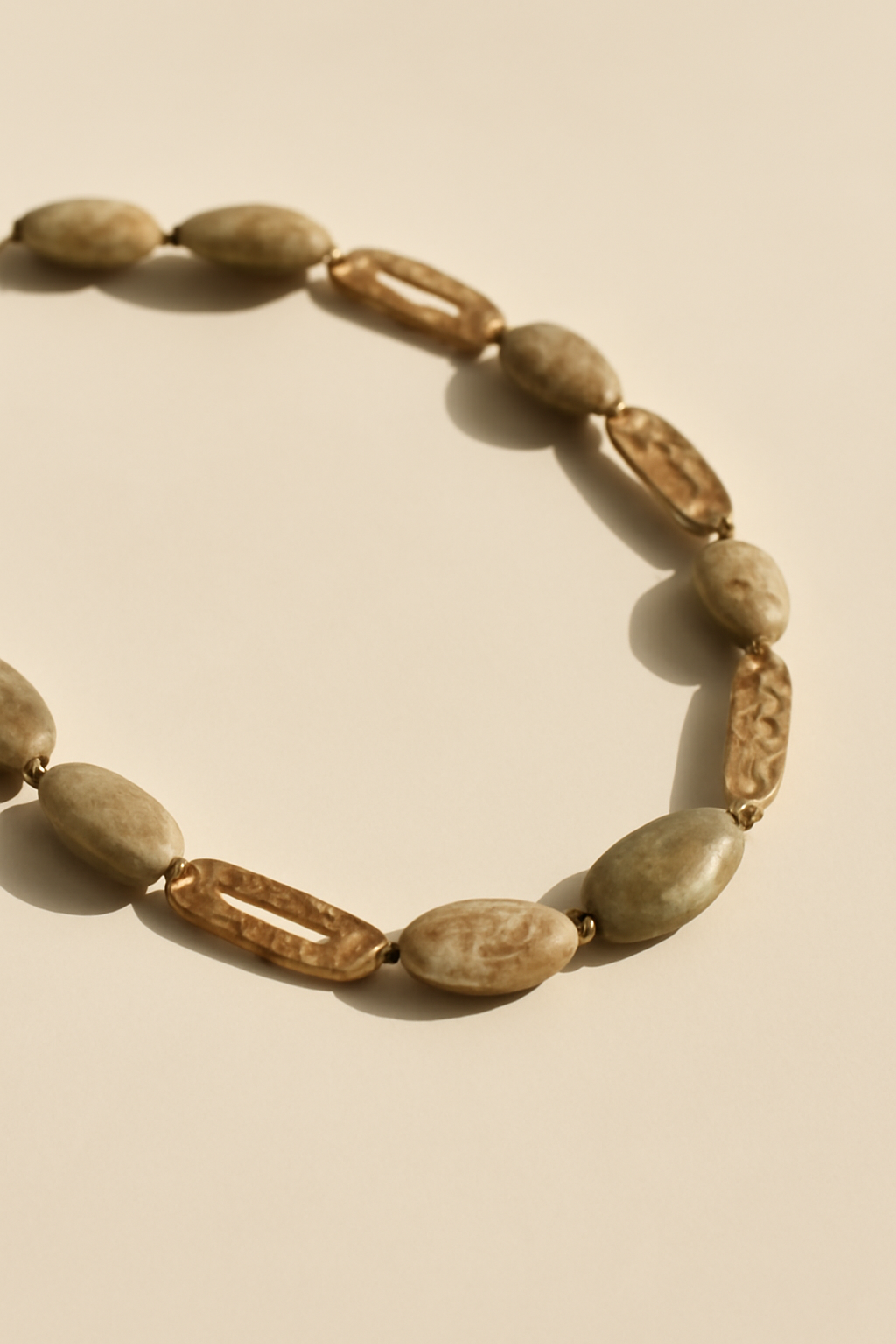 Meridian Hammered Stone Necklace