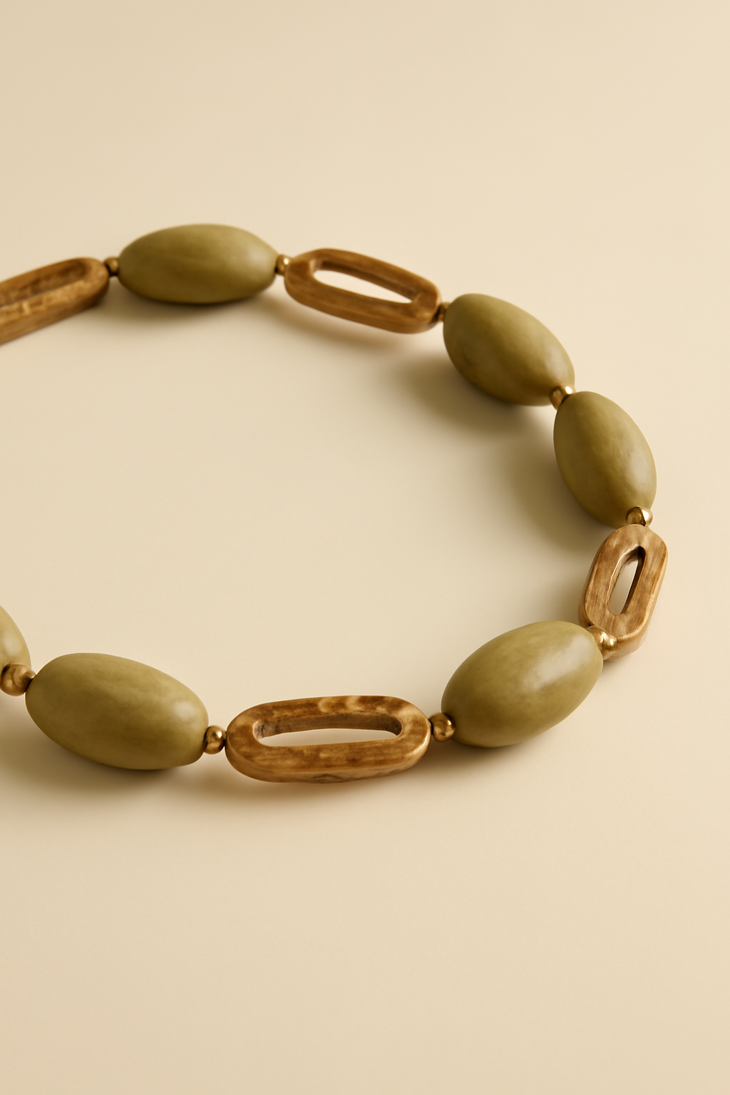 Meridian Hammered Stone Necklace