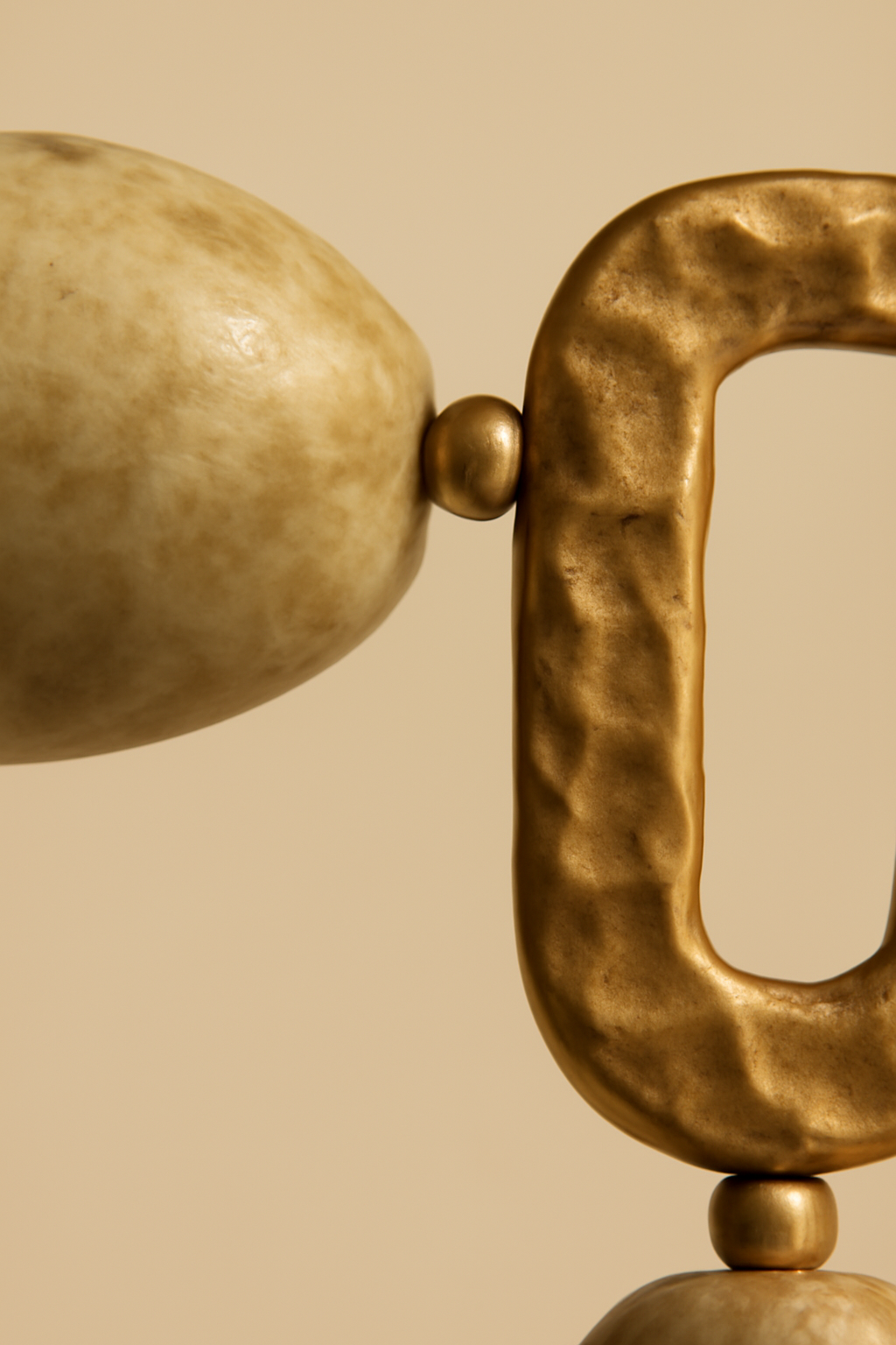 Meridian Hammered Stone Necklace