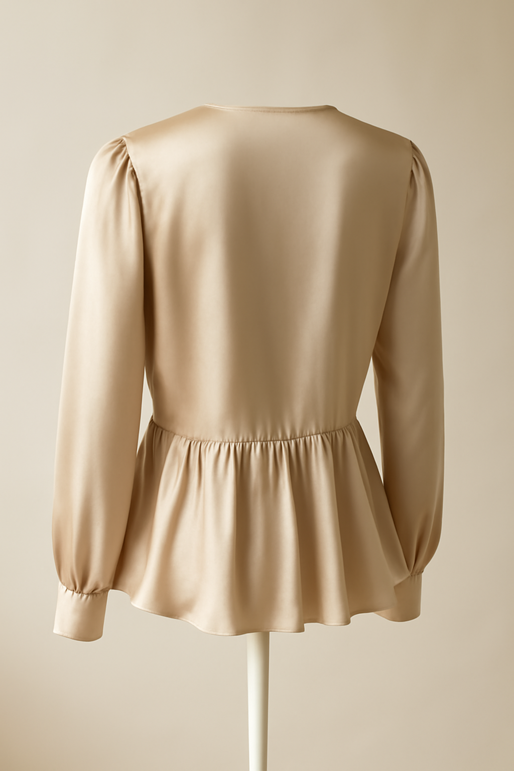 Meridian Long-Sleeve Viscose Ruffled Blouse