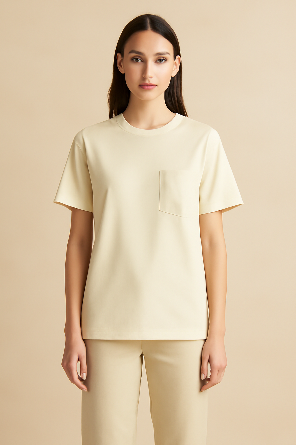 Meridian Longline Cotton Pocket Tee
