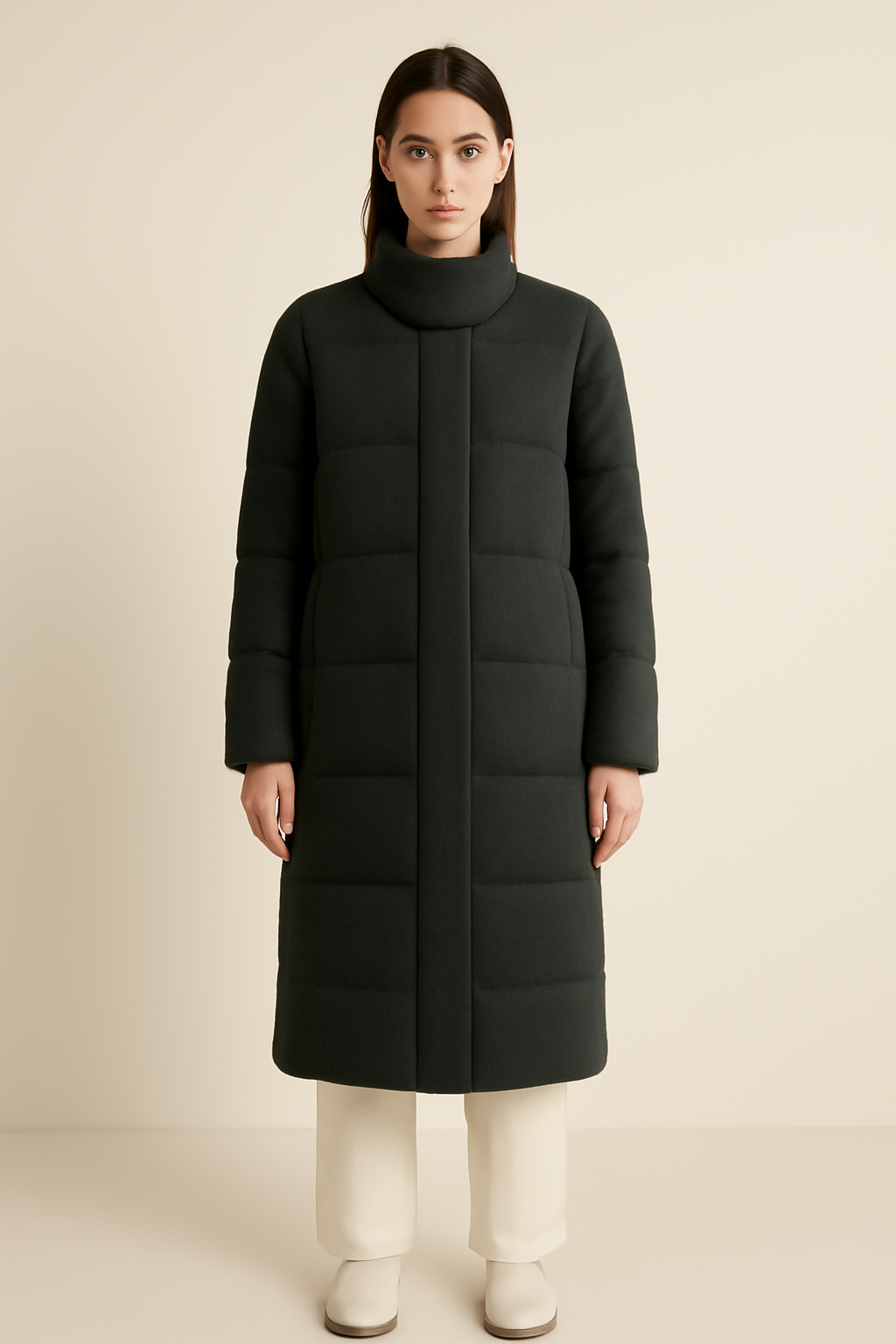 Meridian Longline Wool Puffer Jacket