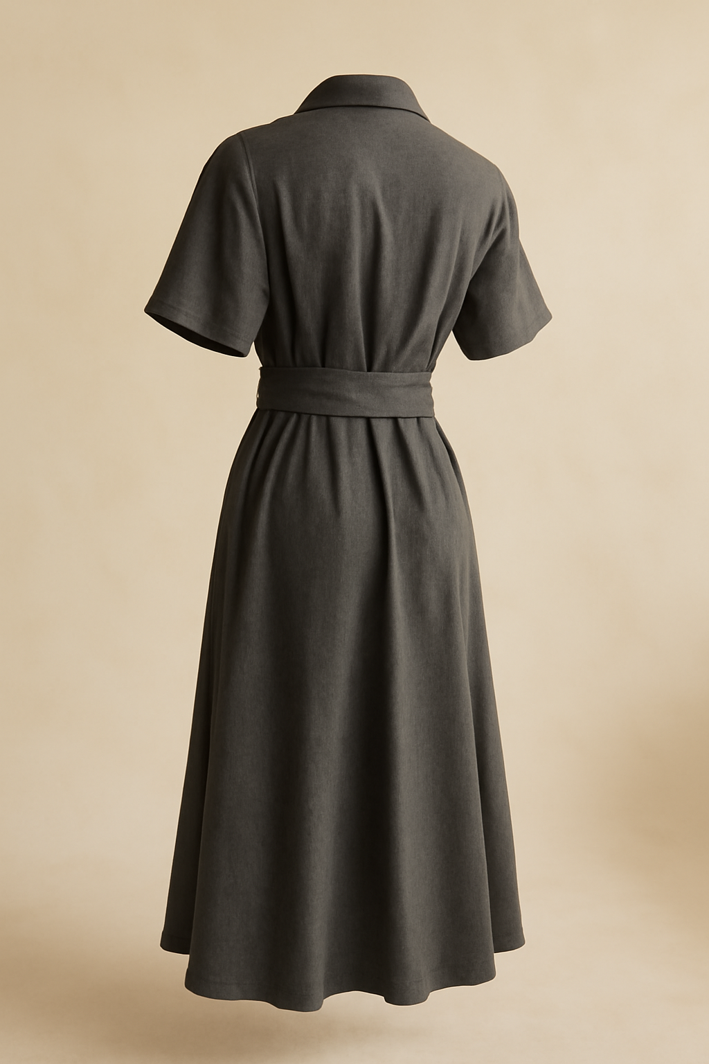 Meridian Round-Neck Organic Wrap Dress