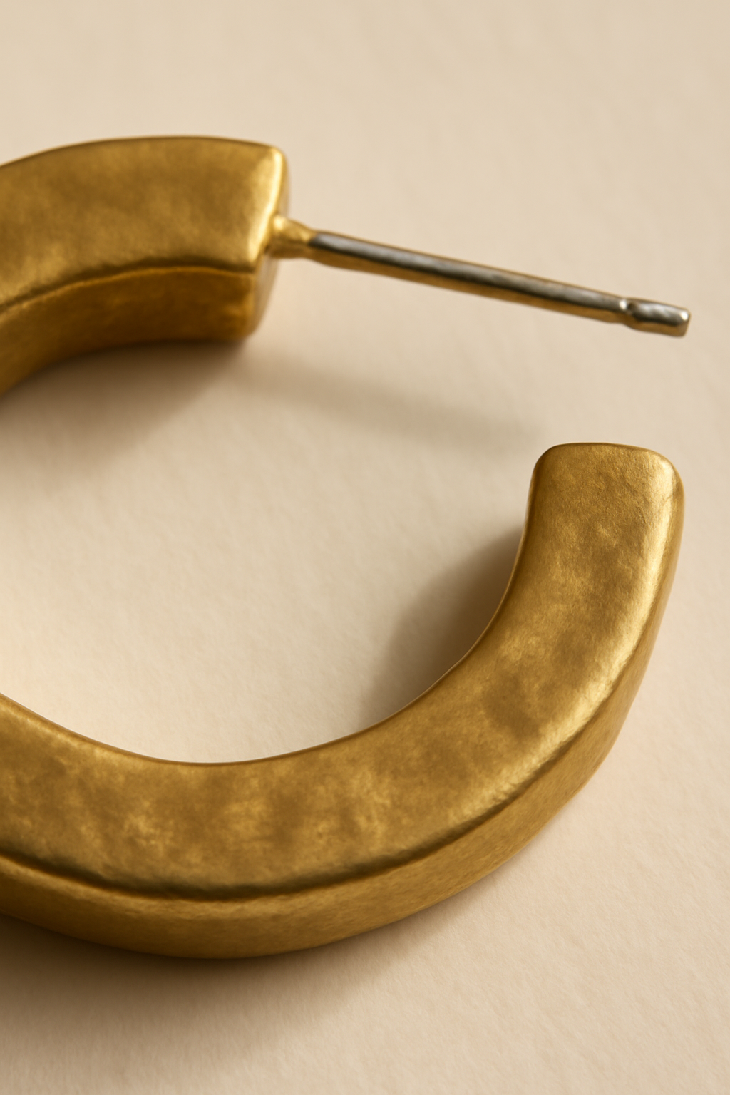 Meridian Textured Brass Earrings
