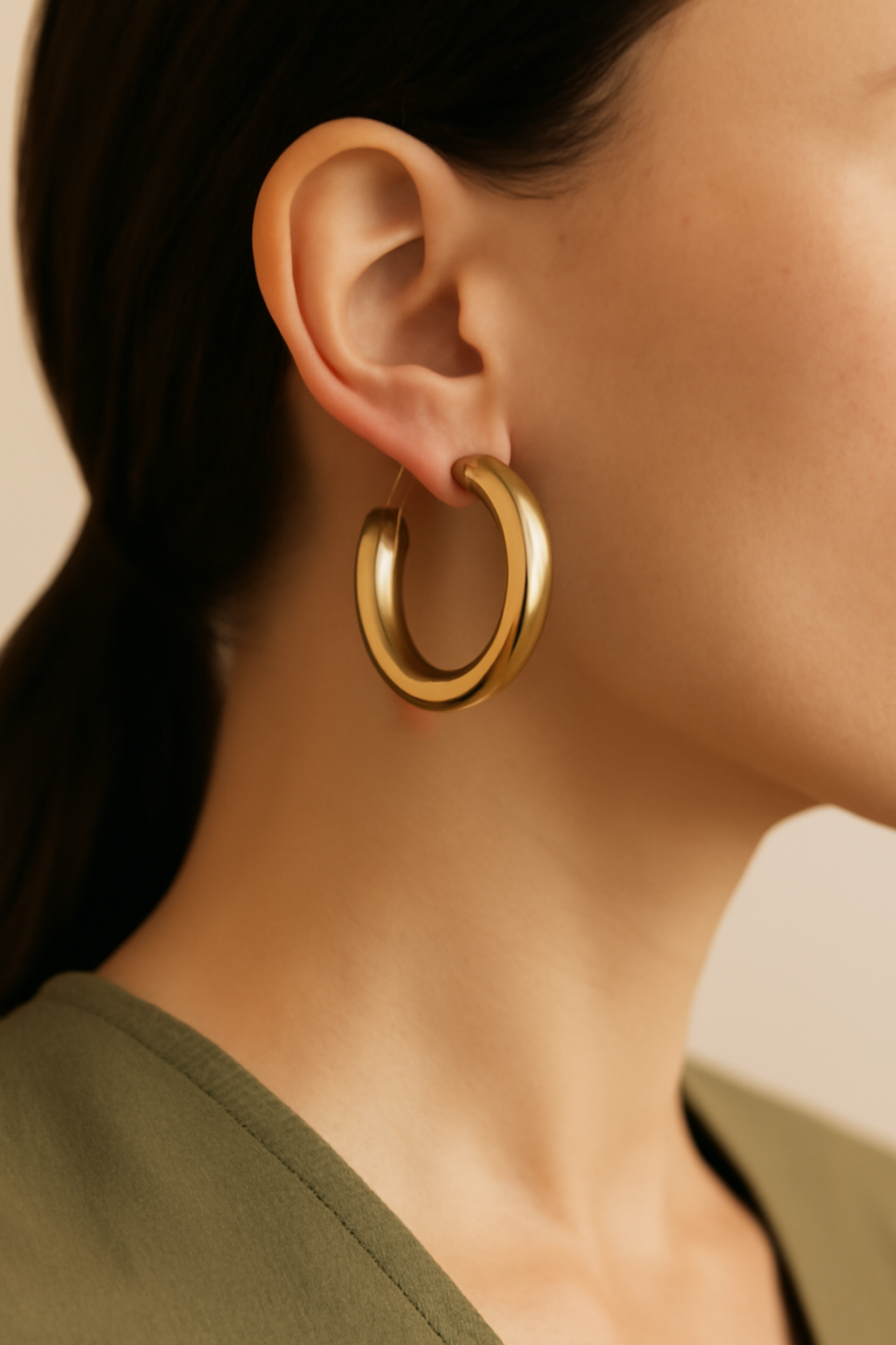 Meridian Textured Brass Earrings