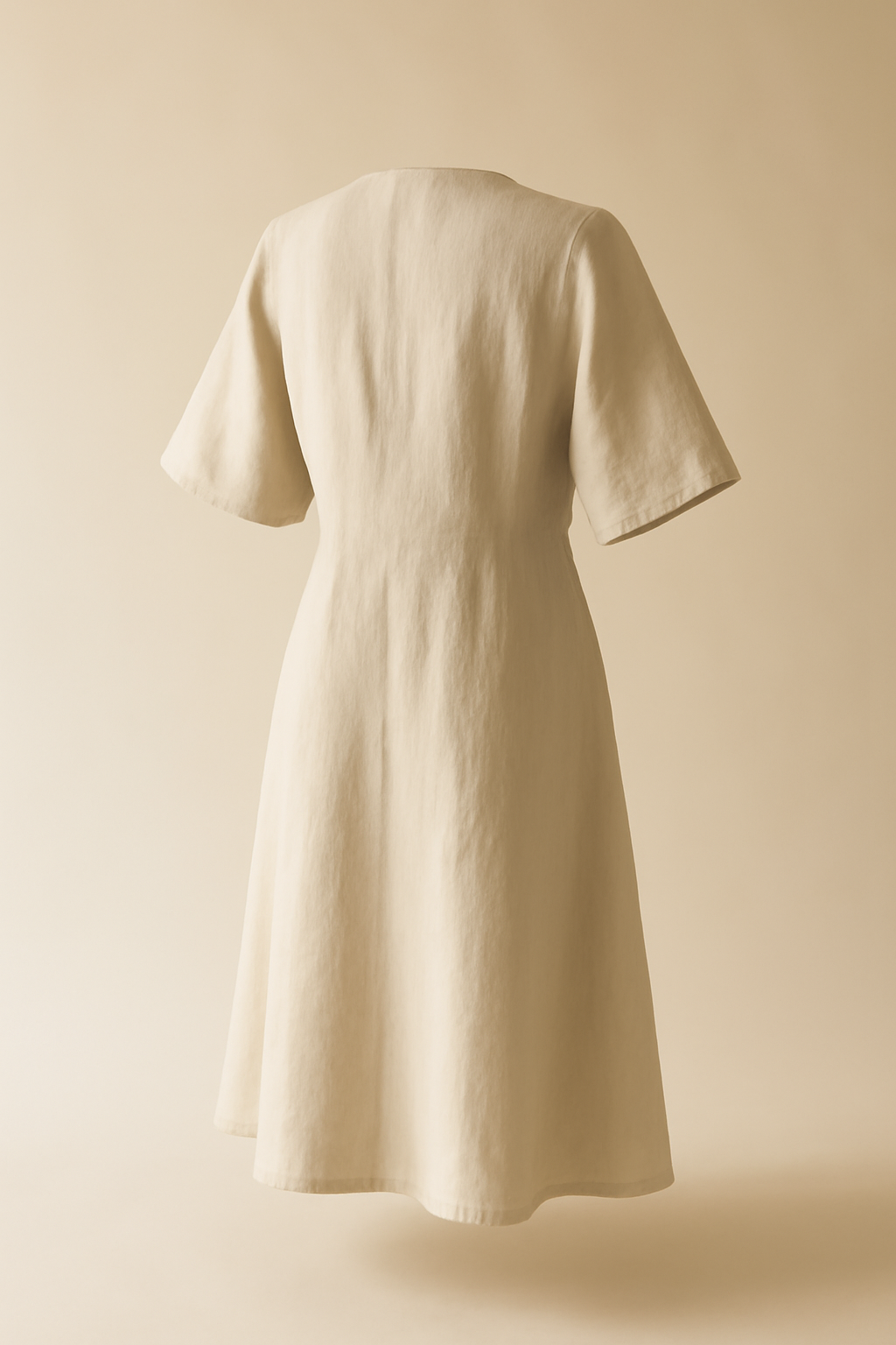 Meridian V-Neck Linen Relaxed Dress