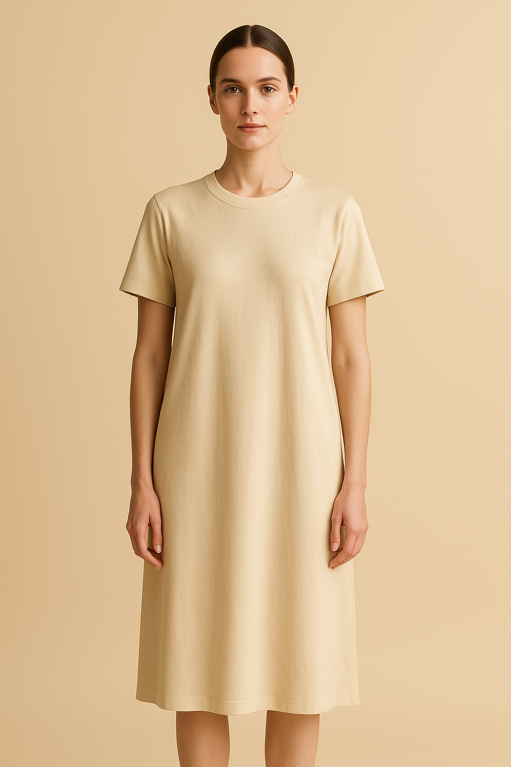 Meridian V-Neck Linen Relaxed Dress