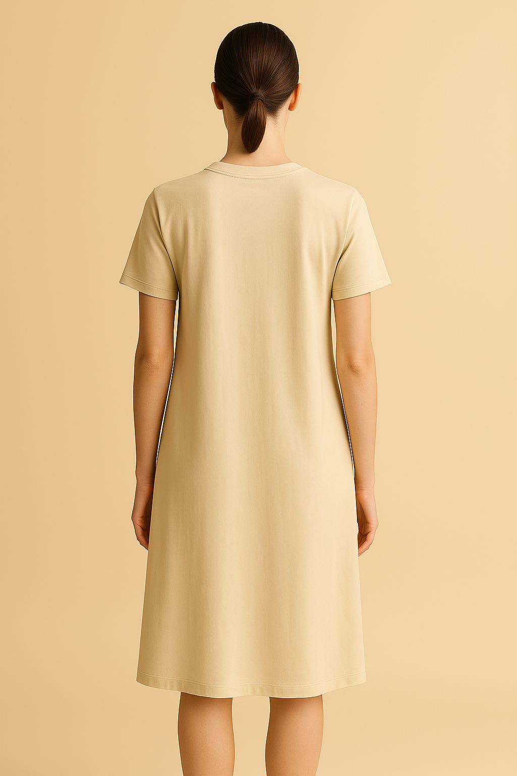 Meridian V-Neck Linen Relaxed Dress